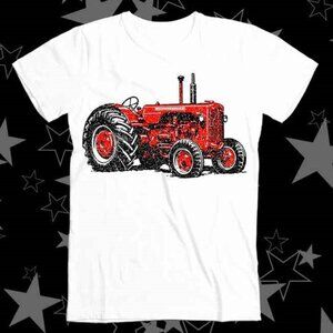 Vintage Red Tractor T-Shirt – Retro Farm Equipment Graphic Tee